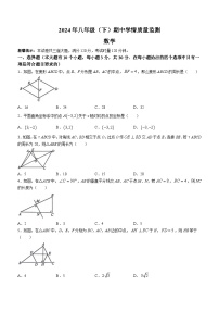 湖南省邵阳市邵东市2023-2024学年八年级下学期期中数学试题(含答案)