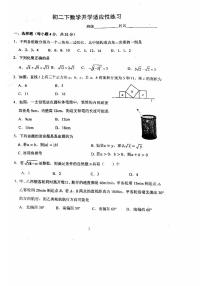 +北京市首都师范大学附属中学2023-2024学年八年级下学期开学考试数学试题