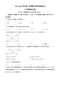 广东省惠州市惠东县2023-2024学年八年级下学期期中数学试题（原卷版+解析版）