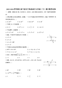 2023-2024学年浙江省宁波市宁海县西片七年级（下）期中数学试卷（含解析）