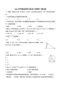 2024年河南省信阳市息县中考数学二模试卷（含解析）