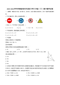 2023-2024学年河南省郑州外国语中学八年级（下）期中数学试卷（含解析）