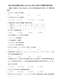 浙江省杭州市萧山区南片2023-2024学年八年级下学期期中数学试卷+