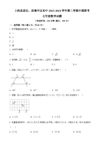 福建省上杭县西北、西南片2023-2024学年七年级下学期期中数学试题（原卷版+解析版）