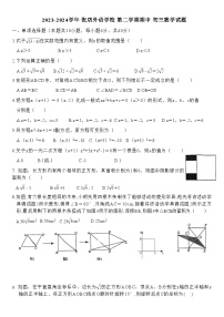 山东省淄博市张店外语实验学校2023-2024学年八年级下学期4月期中数学试题