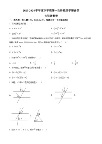 江西省九江市都昌县2023-2024学年七年级下学期期中数学试题（原卷版+解析版）