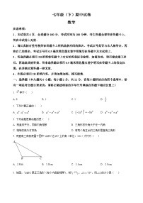 江苏省南京市鼓楼区2023-2024学年七年级下学期期中数学试题（原卷版+解析版）