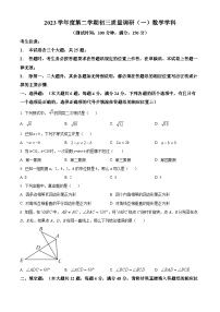 2024年上海市杨浦区初三二模数学试卷和答案