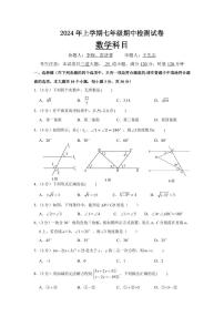 2024年上学期雅礼集团七年级期中检测数学试卷及参考答案