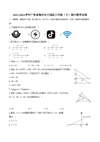 2023-2024学年广东省梅州市大埔县八年级（下）期中数学试卷（含解析）