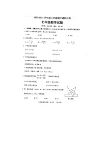 山东省聊城市东阿县2023-2024学年七年级下学期4月期中考试数学试题