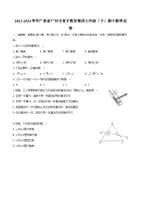 2023-2024学年广东省广州市育才教育集团七年级（下）期中数学试卷(含解析）