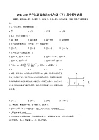 2023-2024学年江西省南昌市七年级（下）期中数学试卷(含解析）