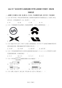 2024年广东省东莞市石碣袁崇焕中学等九校联盟中考数学一模试卷全解全析