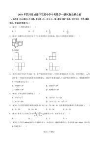 2024年四川省成都市双流中学中考数学一模试卷全解全析