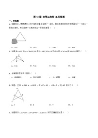 初中数学人教版八年级上册12.1 全等三角形综合训练题