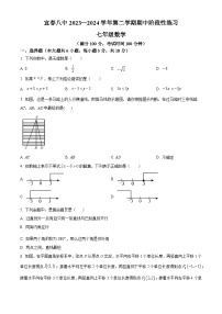 江西省宜春市第八中学2023-2024学年七年级下学期期中数学试题（原卷版+解析版）