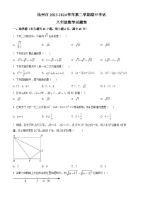 安徽省池州市2023-2024学年八年级下学期期中数学试题（原卷版+解析版）