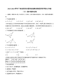 2023-2024学年广东省深圳市福田实验教育集团侨香学校七年级（下）期中数学试卷（含解析）