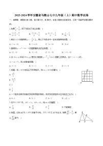 安徽省马鞍山市第七中学2023-2024学年九年级上学期期中数学试卷