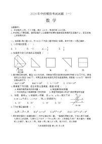 2024年河南省安阳市九年级中考一模数学试题+