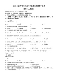 河北省保定市阜平县2023-2024学年八年级下学期期中数学试题