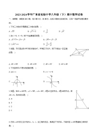 2023-2024学年广东省实验中学八年级（下）期中数学试卷（含解析）