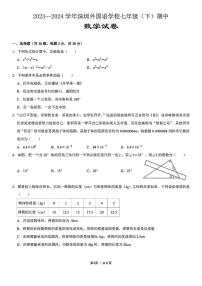 广东省深圳市深圳外国语学校2023-2024学年七年级下学期期中考试数学试题