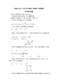 山东省烟台市招远市2023-2024学年下学期九年级期中考试数学试题