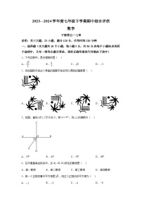 山西省吕梁市离石区2023-2024学年七年级下学期期中数学试题（含解析）