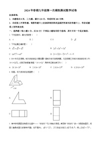 2024年河南省南阳市淅川县九年级中考一模数学试题（原卷版+解析版）