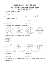 2024年黑龙江省哈尔滨市第六十九中学（哈西校区）中考二模数学试题（原卷版+解析版）