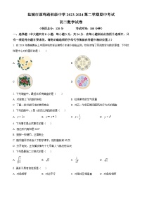 江苏省盐城市鹿鸣路初级中学2023-2024学年八年级下学期期中数学试题（原卷版+解析版）