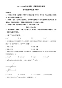 陕西省宝鸡市凤翔区2023-2024学年七年级下学期期中数学试题（原卷版+解析版）