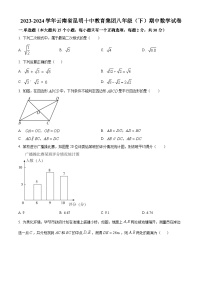 云南省昆明市昆明市第十中学2023-2024学年八年级下学期期中数学试题（原卷版+解析版）