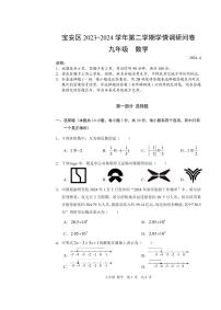 2024年深圳市宝安区初三二模数学试卷