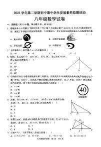 广东省清远市英德市2023—2024学年八年级下学期4月期中数学试题