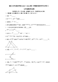 江苏省镇江市外国语学校2023-2024学年七年级下学期期中数学试题（原卷版+解析版）