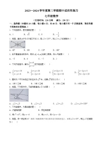 福建省福州市闽清县2023-2024学年七年级下学期期中数学试题