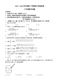 山东省潍坊市潍城区2023-2024学年八年级下学期4月期中数学试题(无答案)