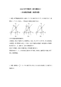 2024年中考数学二轮专题复习-二次函数压轴题（角度问题）