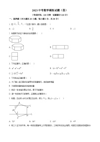 2023年辽宁省朝阳市朝阳县部分学校中考四模考试数学模拟预测题（原卷版+解析版）