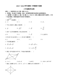 广东省江门市恩平市2023-2024学年八年级下学期期中数学试题（原卷版+解析版）