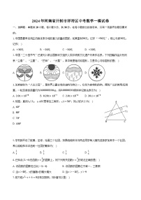 2024年河南省开封市祥符区中考数学一模试卷（含解析）