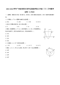 2023-2024学年广东省深圳市龙华区振能学校九年级（下）月考数学试卷（3月份）（含解析）