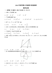 江苏省常州市金坛区2023-2024学年七年级下学期期中数学试题