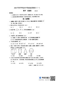 2024年嘉兴市初中生学业水平适应性考试数学试卷（附参考答案）