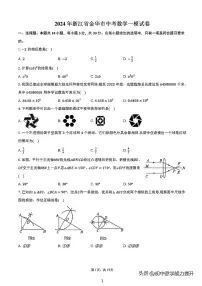 2024年浙江省金华市中考数学一模试卷及解析