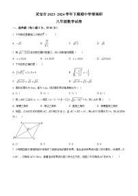 河南省三门峡市灵宝市2023-2024学年八年级下学期期中数学试题（原卷版+解析版）