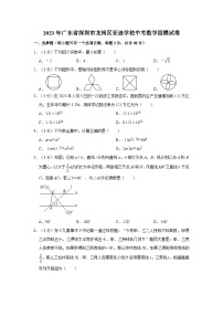 2023年广东省深圳市龙岗区亚迪学校中考数学四模试卷